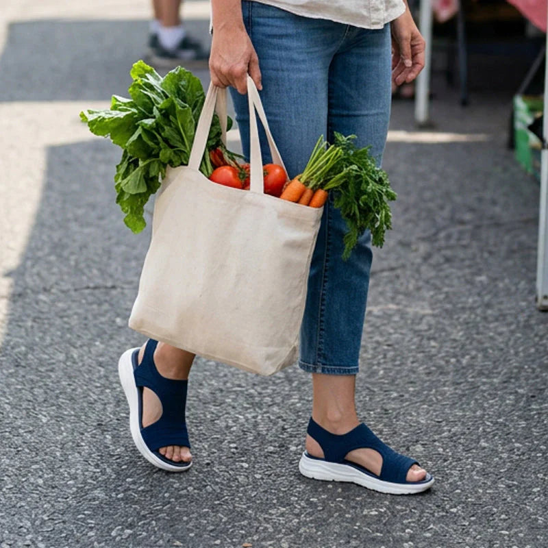 🌺  Sandalias planas, cómodas, transpirables y de punta abierta para mujer en verano.