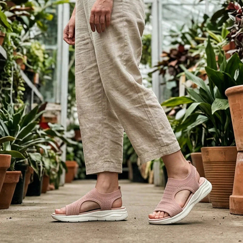 🌺  Sandalias planas, cómodas, transpirables y de punta abierta para mujer en verano.