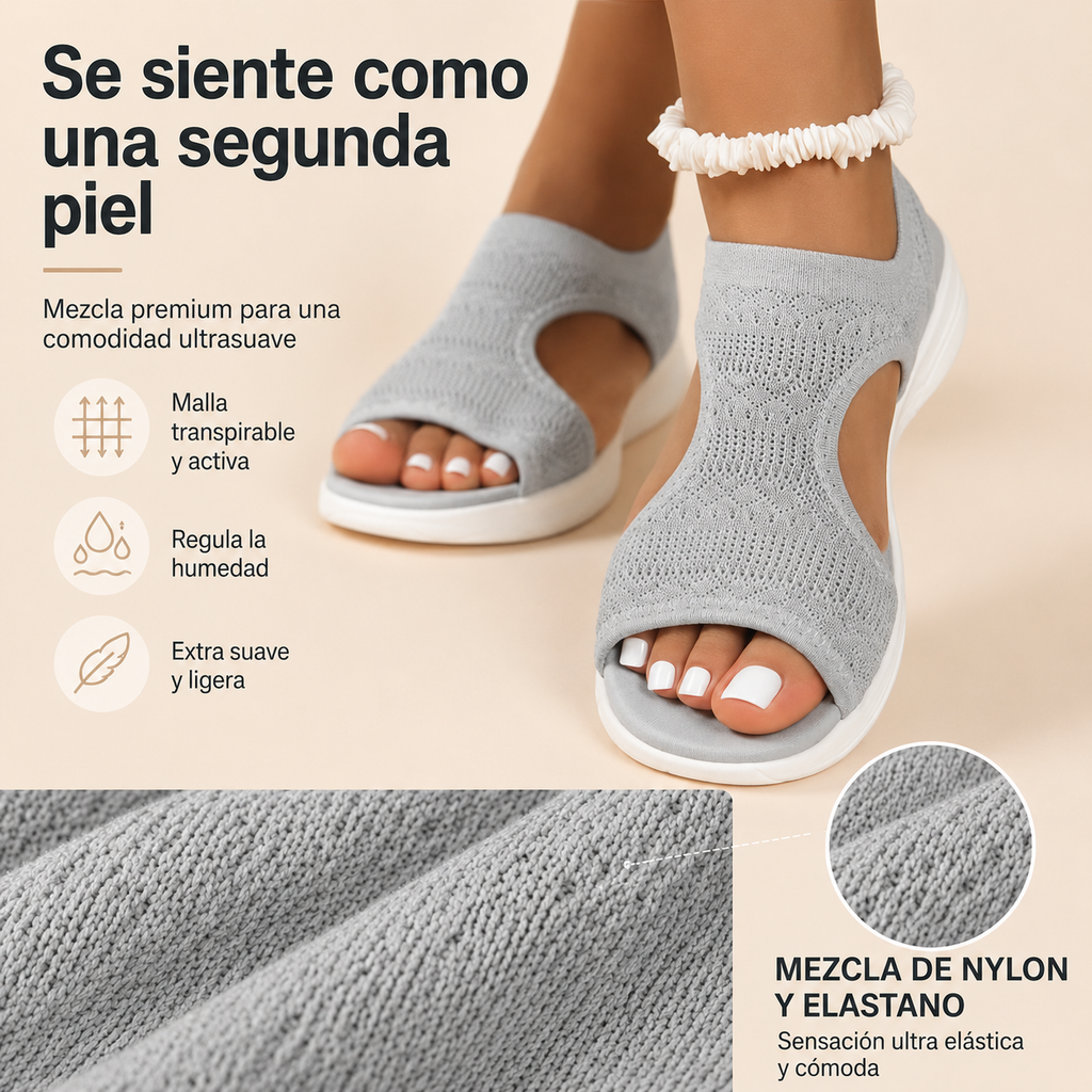 🌺  Sandalias planas, cómodas, transpirables y de punta abierta para mujer en verano.