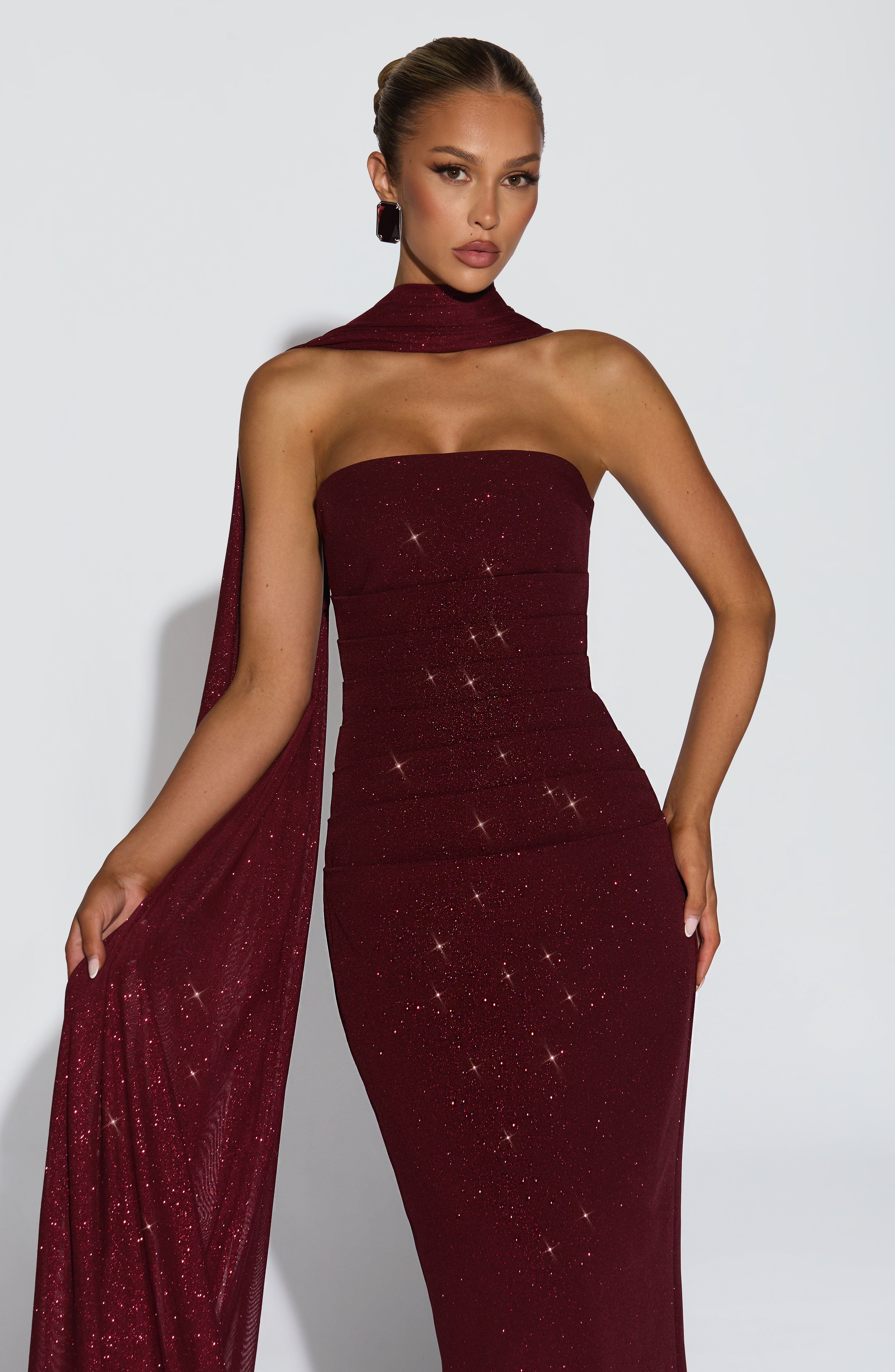 Agnes Shawl - Wine Sparkle