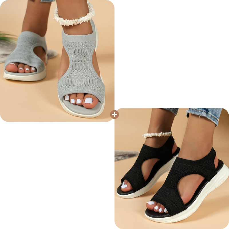 🌺  Sandalias planas, cómodas, transpirables y de punta abierta para mujer en verano.