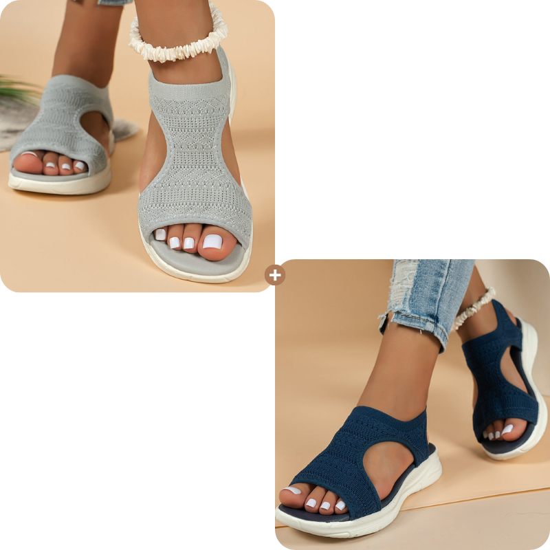 🌺  Sandalias planas, cómodas, transpirables y de punta abierta para mujer en verano.