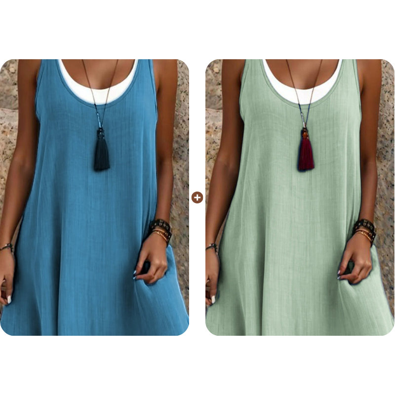 ✨¡Nuevo! Vestido veraniego de capas sin tirantes -   ¡Ahorra un 50% ahora!