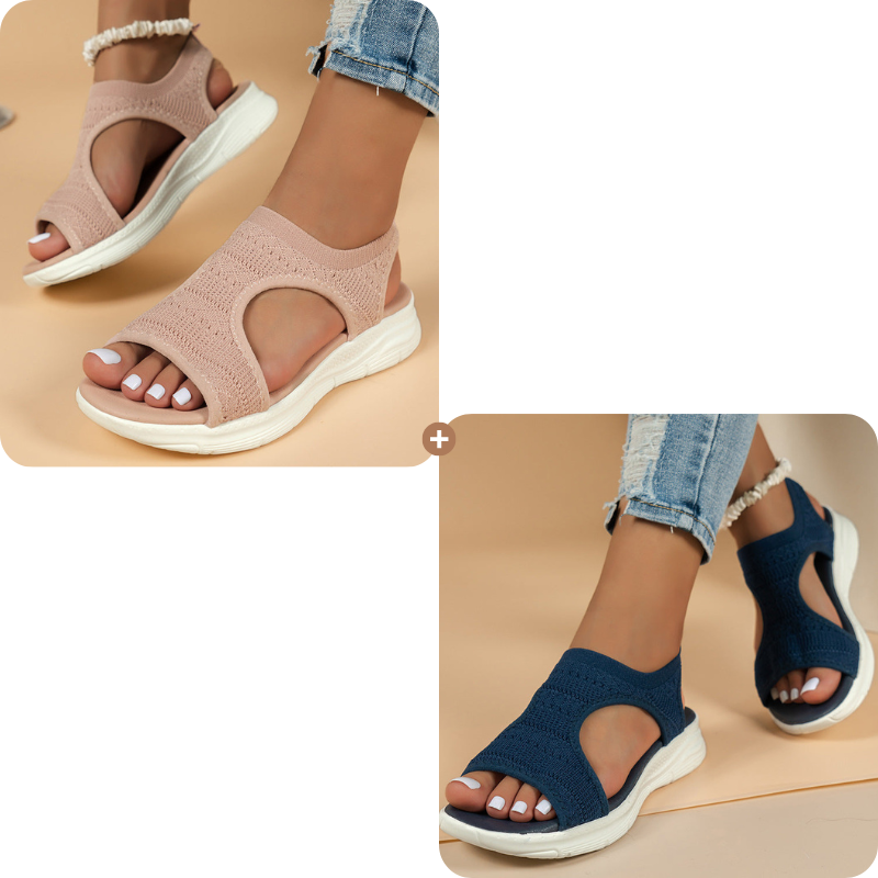 🌺  Sandalias planas, cómodas, transpirables y de punta abierta para mujer en verano.