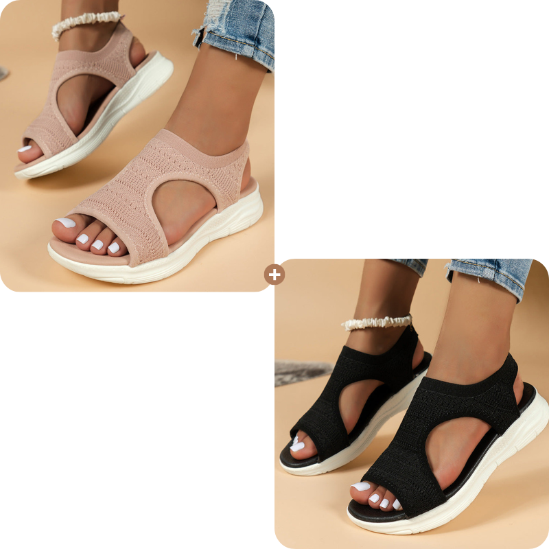 🌺  Sandalias planas, cómodas, transpirables y de punta abierta para mujer en verano.