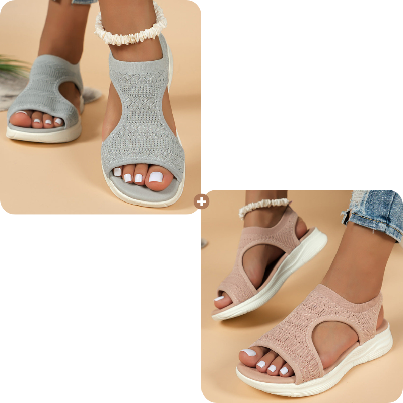🌺  Sandalias planas, cómodas, transpirables y de punta abierta para mujer en verano.